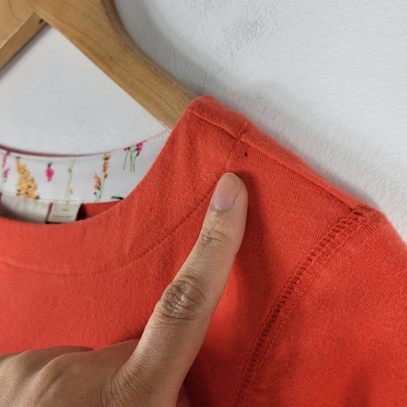 Maeve Bonnie Boatneck Nautical Stripe Button Side 3/4 Sleeve Top - Picture 6 of 10